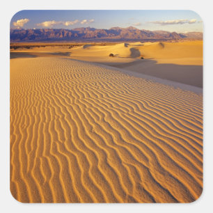 Mesziemlich flache Sanddünen im Death Valley Quadratischer Aufkleber