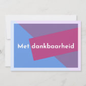 "Met dankbaarheid" Dankeskarte (Vorderseite)
