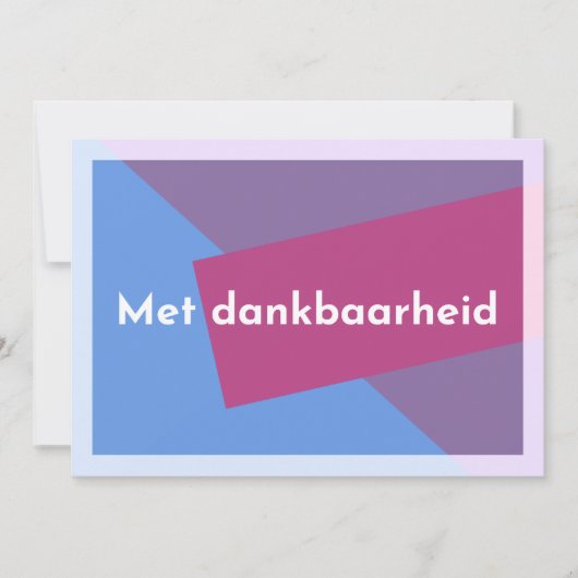 "Met dankbaarheid" Dankeskarte (Vorderseite)
