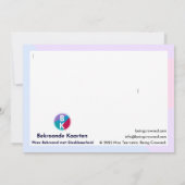 "Met dankbaarheid" Dankeskarte (Rückseite)