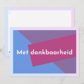 "Met dankbaarheid" Dankeskarte (Vorne/Hinten)