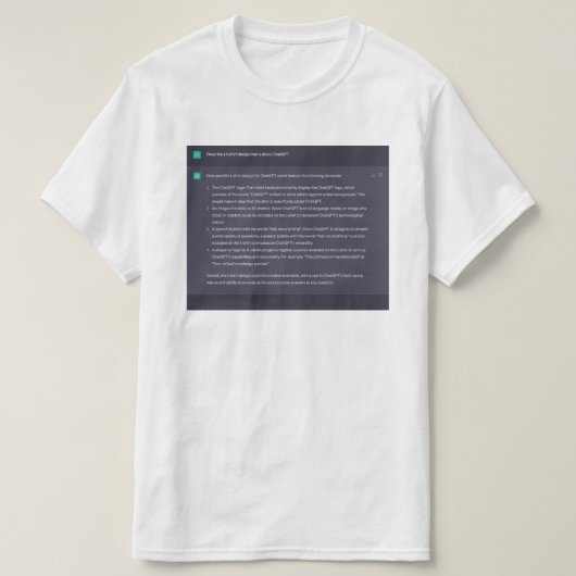 Meta Ironic ChatGPT Shirt (Design vorne)
