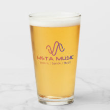 Meta Music Pint Glass