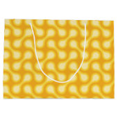 Metaball Graphic Circle Barbell Gelb der 1970er Ja Große Geschenktüte (Rückseite)