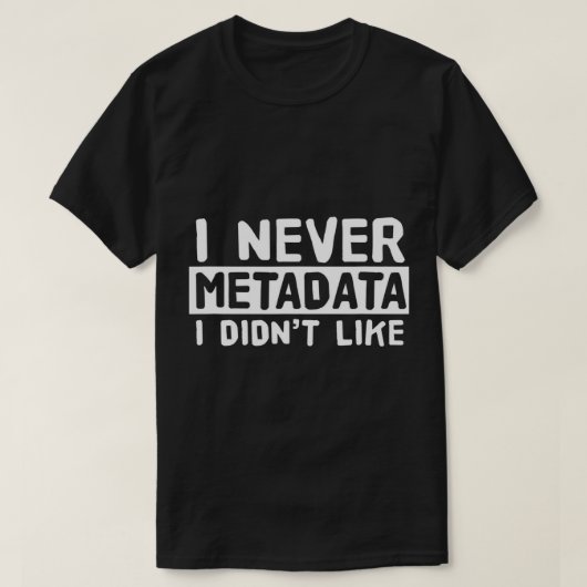 Metadaten - Science Analyst Machine Learning Funn T-Shirt (Design vorne)