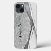Metal 3-D-Glitzer-Monogram-Case-Mate Case-Mate iPhone Hülle (Rückseite)