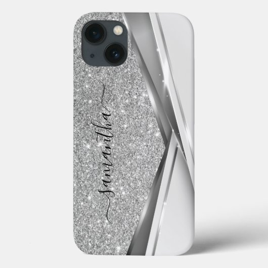 Metal 3-D-Glitzer-Monogram-Case-Mate Case-Mate iPhone Hülle (Rückseite)