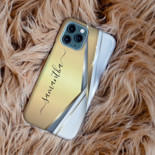 Metal 3-D Gold Monogramm Case-Mate iPhone Hülle