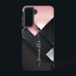 Metal 3-D Monogramm Pink Black Squares Samsung Galaxy Hülle<br><div class="desc">Das Design ist ein Foto und die Hüllen sind nicht mit echtem Glitzer, Sequinen, Metallen oder Holz gemacht. Dieses Design ist auch auf anderen Telefonmodellen erhältlich. Wählen Sie Gerätetyp aus, um andere iPhone-, Samsung Galaxy- oder Google-Hüllen zu sehen. Einige Stile können geändert werden, indem Sie Style auswählen, wenn dies eine...</div>