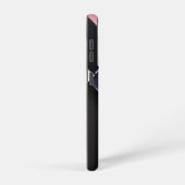 Metal 3-D Monogramm Pink Black Squares Samsung Galaxy Hülle (Rechte Seite)