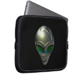 Metal Alien Head 02 Elektronik Bag Laptopschutzhülle (Vorne Rechts)