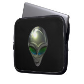 Metal Alien Head 02 Elektronik Bag Laptopschutzhülle (Vorderseite Links)