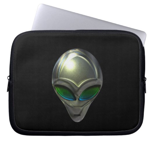 Metal Alien Head 02 Elektronik Bag Laptopschutzhülle (Vorderseite)