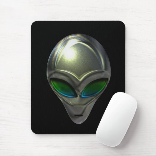 Metal Alien Head 02 Mousepad (Mit Mouse)
