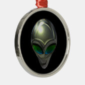 Metal Alien Head 02 Ornament Aus Metall (Rechts)