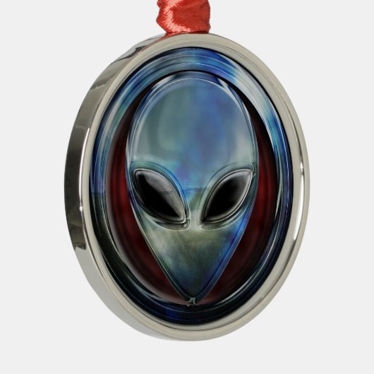 Metal Alien Head 03 Ornament (Rechts)