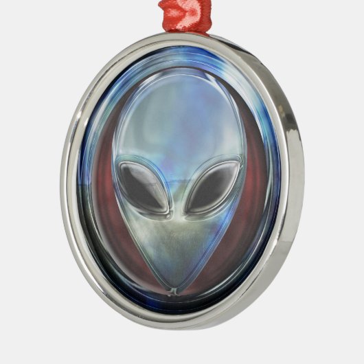 Metal Alien Head 03 Ornament (Links)