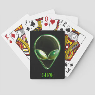 Metal Alien Head 04 Bicycle® Playing Cards Spielkarten