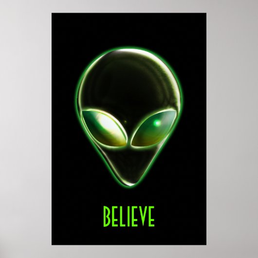 Metal Alien Head 04 Poster (Vorne)