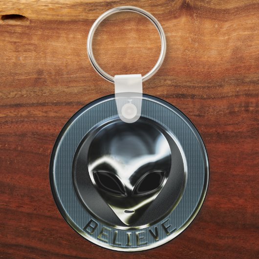 Metal Alien Head 05 Schlüsselanhänger (Vorderseite)