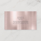 Metal and Glitzer Marble Wave Blk Rose Gold ID808 Visitenkarte (Rückseite)