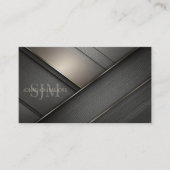 Metal and Wood Crosshatch Gray ID1041 Visitenkarte (Vorderseite)