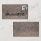 Metal aus gedrehter Textur | QR-Code Visitenkarte (Vorne/Hinten)