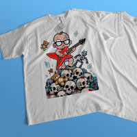 Metal Baby - glühende Augen & Gitarre T - Shirt