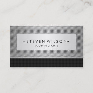 Metal Beruflich Moderne Elegante Schwarz Einfach Visitenkarte