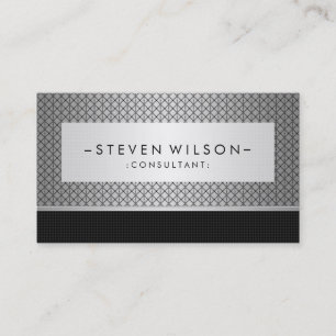 Metal Beruflich Moderne Elegante Schwarz Visitenkarte