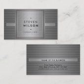 Metal Beruflich Moderne Elegante Schwarz Visitenkarte (Vorne/Hinten)
