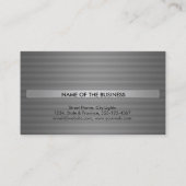Metal Beruflich Moderne Elegante Schwarz Visitenkarte (Rückseite)
