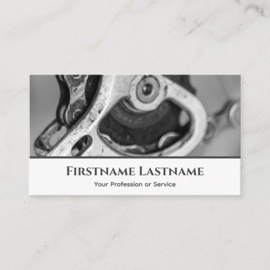 Metal bike pinion gear for Bicycle Repair Shops Visitenkarte (Vorderseite)