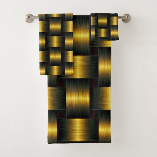 Metal Black Gold Badetuch Set (Insitu)