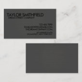 Metal Black Moderne Berufliche Visitenkarte (Vorne/Hinten)