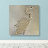 Metal Blue Heron Leinwanddruck (Insitu (Holzboden))