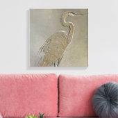 Metal Blue Heron Leinwanddruck (Insitu (Wohnzimmer))
