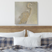 Metal Blue Heron Leinwanddruck (Insitu (Schlafzimmer))