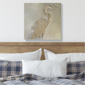 Metal Blue Heron Leinwanddruck (Insitu (Schlafzimmer))