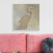 Metal Blue Heron Leinwanddruck (Insitu (Wohnzimmer))