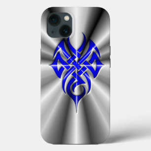 Metal: Blue Tribal Steel Case-Mate iPhone Hülle