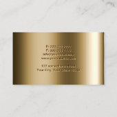 Metal Bronze Wedding Planner Business Card Visitenkarte (Rückseite)
