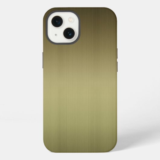 Metal: Brushed Brass iPhone Hülle (Rückseite)