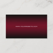Metal Business Card Burgundy Red Header Visitenkarte (Rückseite)