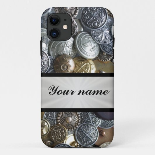 Metal Button Collection Case-Mate iPhone Hülle (Rückseite)