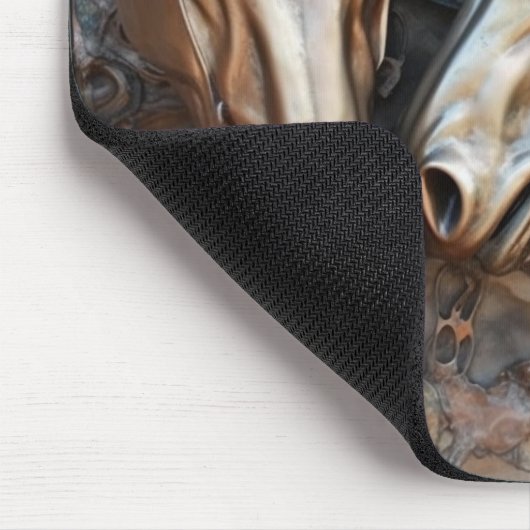 Metal Carved Look Pferd Portrait Mousepad (Ecke)
