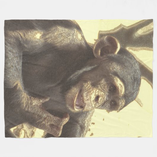 Metal Chimp Fleecedecke (Vorderseite (Horizontal))