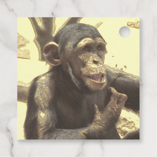 Metal Chimp Geschenkanhänger (Rückseite)
