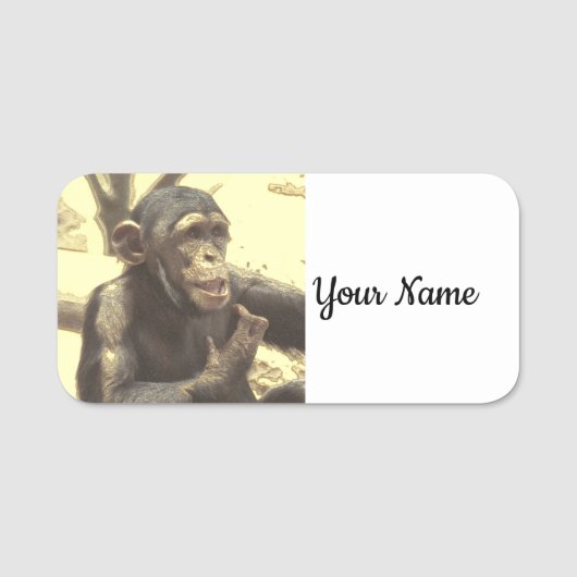 Metal Chimp Namensschild (Vorderseite)
