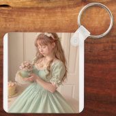 Metal Circle Keychain Schlüsselanhänger (Rückseite)